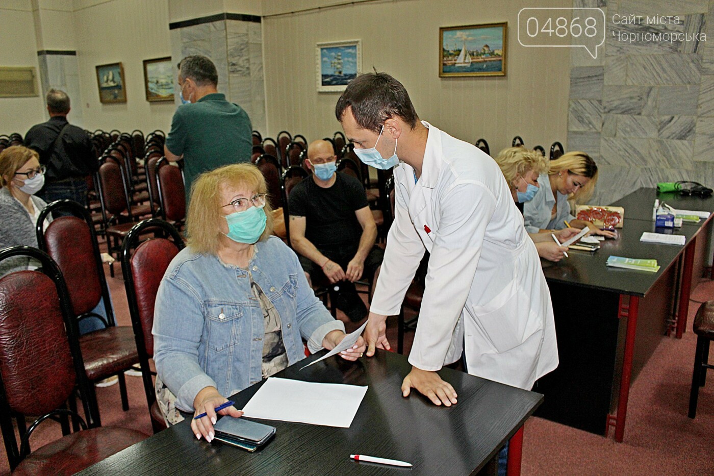 В порту Черноморска провели первый этап вакцинации от Covid-19 работников, фото-6