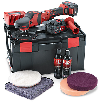 FLEX PE 150 18.0-EC/5.0 P-Set Аккумуляторная ротационная полировальная машинка 18,0 В