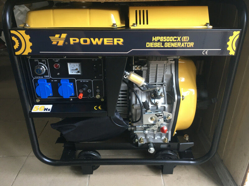 Дизельний електрогенератор 5 кВт, HP6500CXE, H-POWER