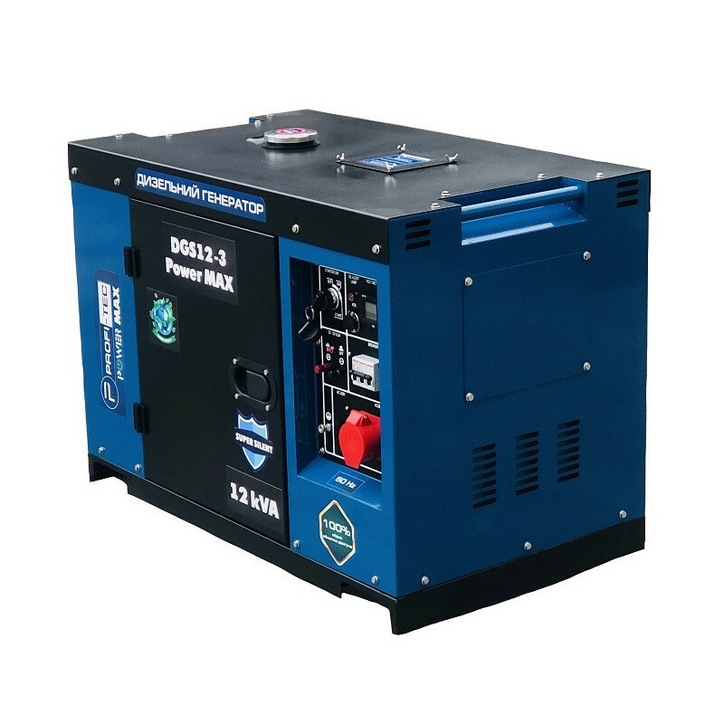 Дизельный генератор PROFI-TEC DGS12-3 Power MAX 12кВА/10кВт, 380V - Зображення 2