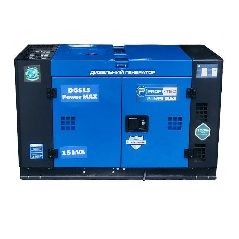 Дизельный генератор PROFI-TEC DGS15-3 Power MAX 15кВА/12кВт, 380V