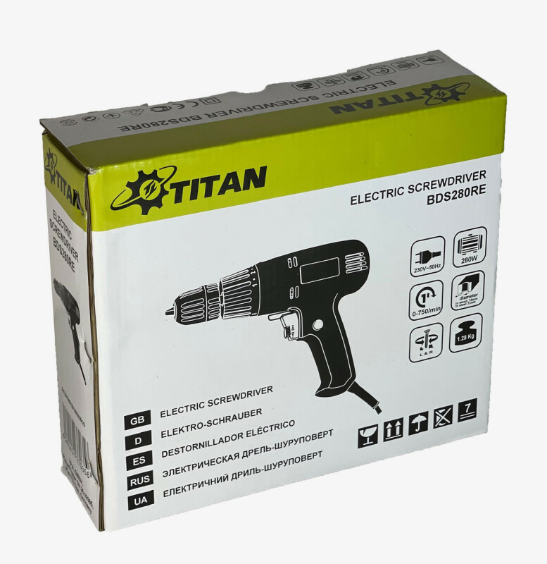 Дрель-шуруповерт TITAN BDS280RE - Зображення 2