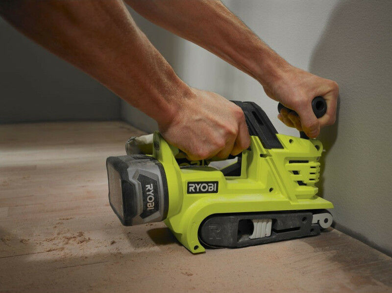 Машина ленточная шлифовальная аккумуляторная RYOBI R18BS-0 ONE+ - Зображення 2