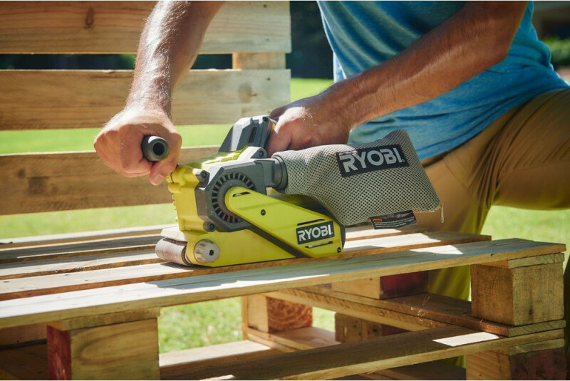Машина ленточная шлифовальная аккумуляторная RYOBI R18BS-0 ONE+ - Зображення 3