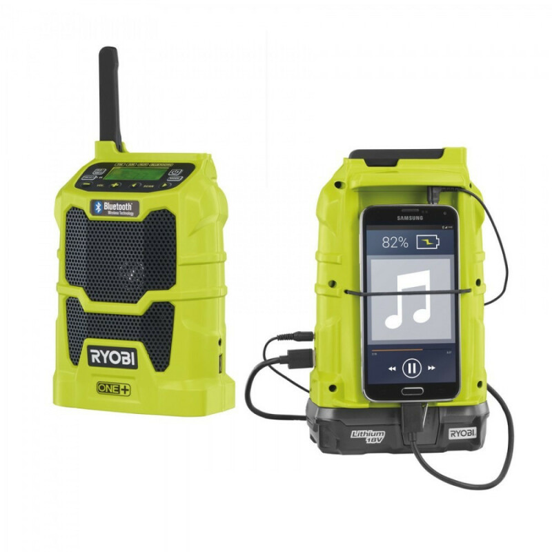 Радиоприёмник аккумуляторный RYOBI R18R-0 ONE+ - Зображення 2