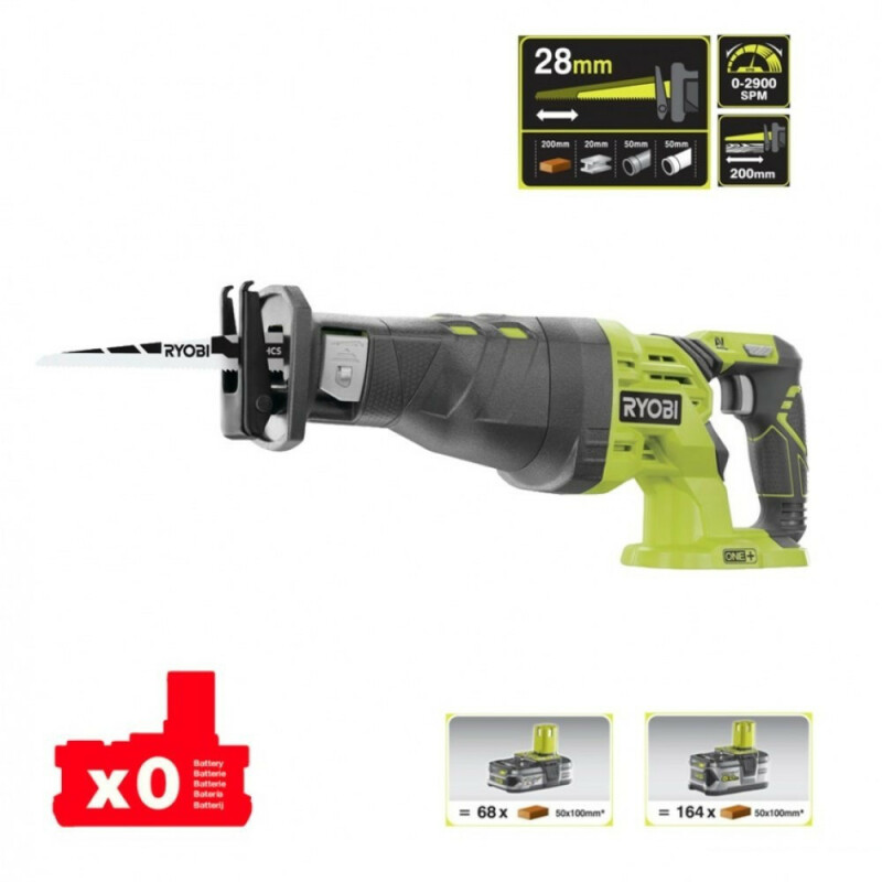 Пила сабельная аккумуляторная RYOBI R18RS-0 ONE+