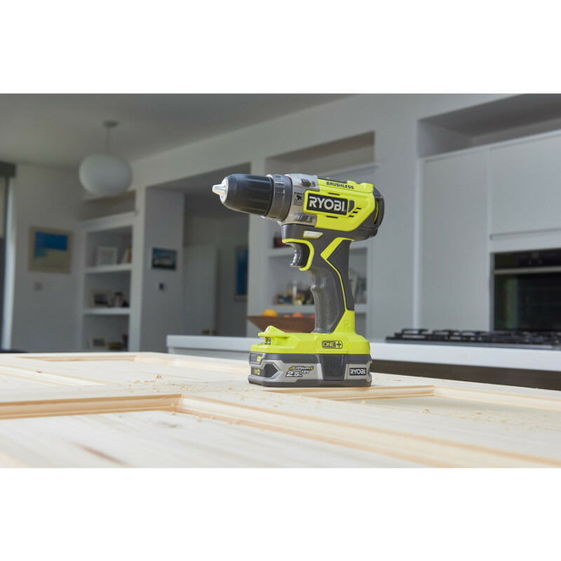 Аккумуляторная бесщеточная ударная дрель-шуруповерт 18В RYOBI R18PD5-0 ONE+ - Зображення 1