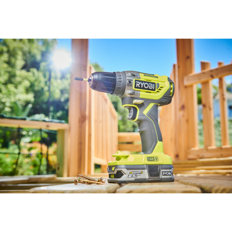Аккумуляторная бесщеточная ударная дрель-шуруповерт 18В RYOBI R18PD5-0 ONE+ - Зображення 7