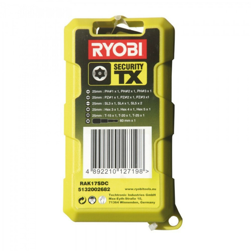 Набор бит 17 предметов RYOBI RAK17SDC - Зображення 2