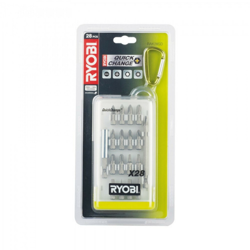 Набор бит с магнитным держателем 28 предметов RYOBI RAK28SD - Зображення 1