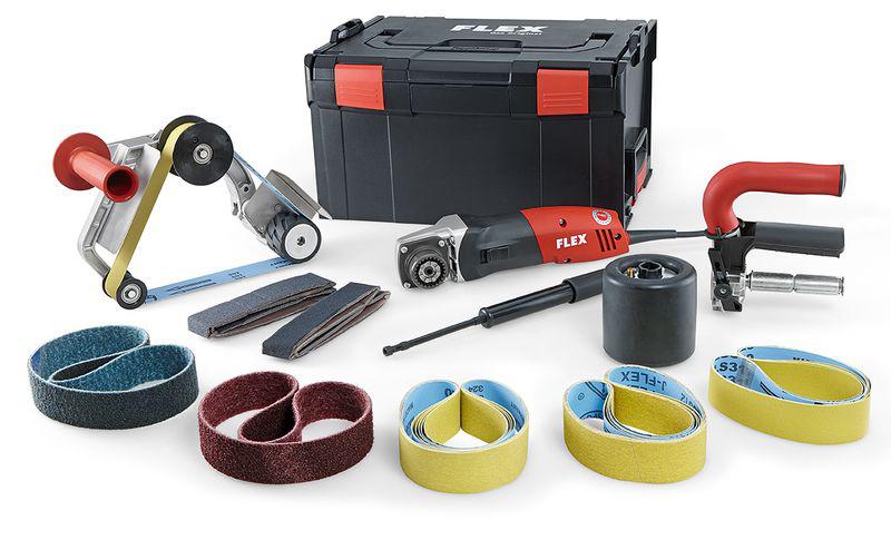 FLEX BSE 14-3 INOX Set Сатинировальная машина и ленточная машина для шлифования труб TRINOXFLEX