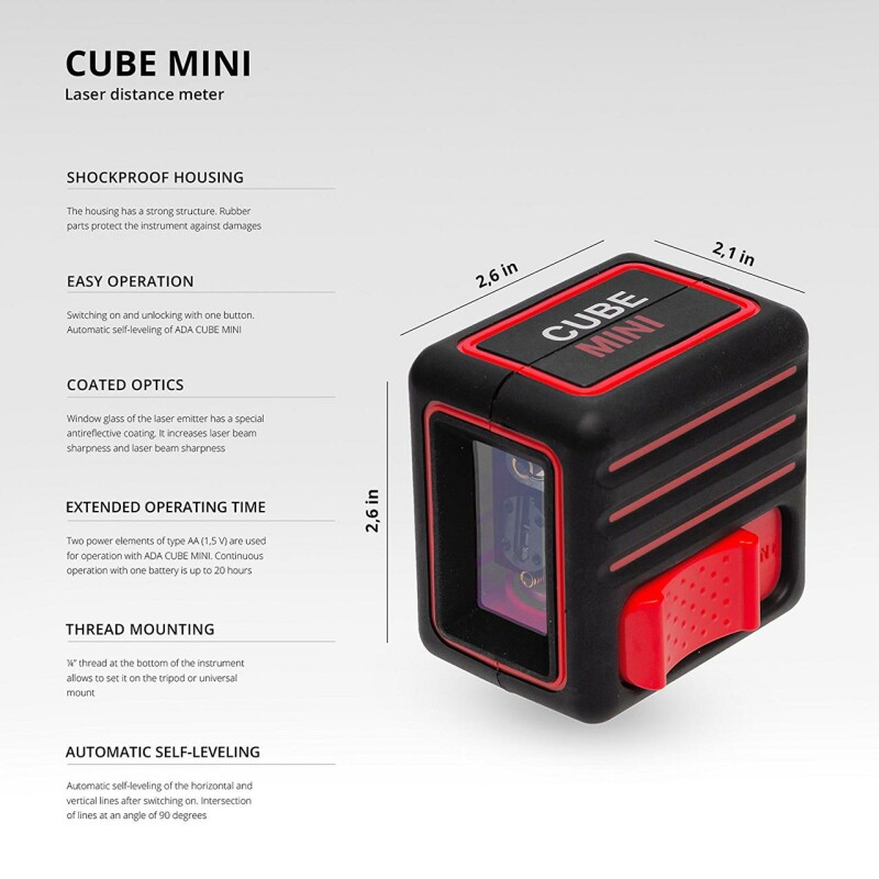 Лазерный уровень CUBE MINI Basic Edition ADA А00461 - Зображення 7