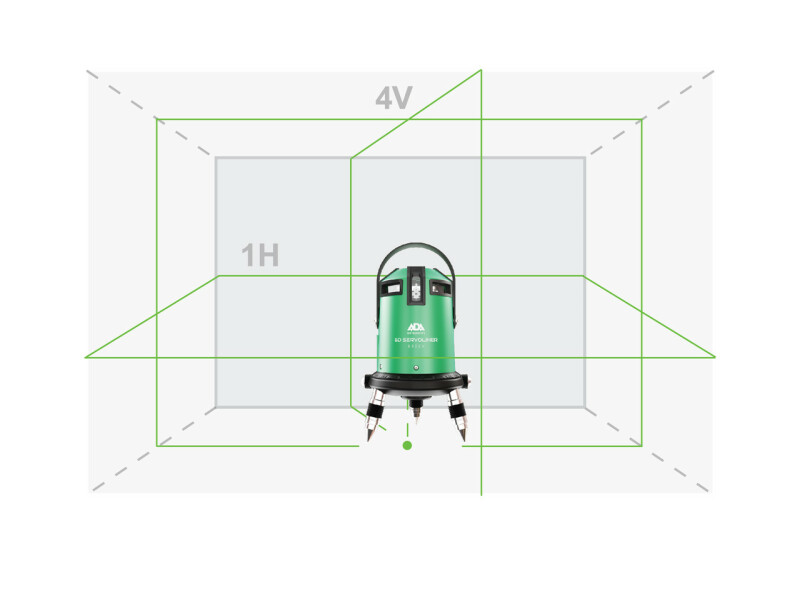 Лазерный нивелир ADA 6D Servoliner Green - Зображення 1