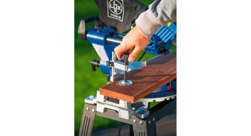 Торцовочная пила на станине LUX-TOOLS ZKGS-1600A 1600вт диск Ø 210 мм - Зображення 3