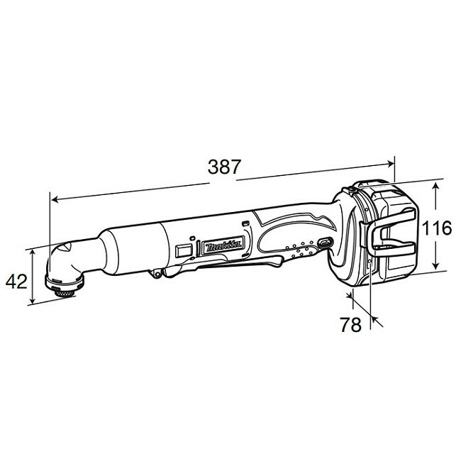Аккумуляторный угловой шуруповерт Makita DTL061Z - Зображення 1