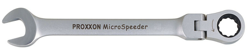 PROXXON 23049, Ключ MicroSpeeder с обгонной муфтой и поворотной на ±90° головкой, 12 мм