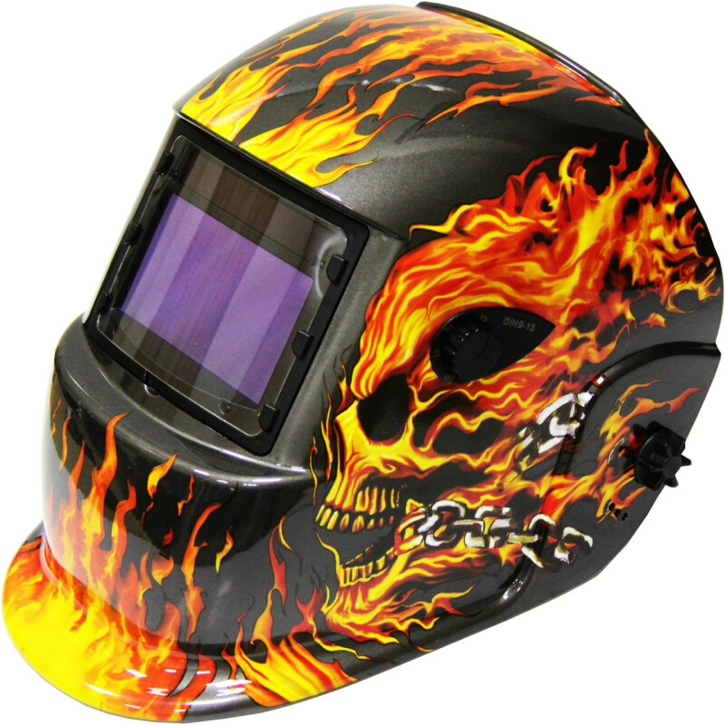 Профессиональная авто затемняющаяся сварочная маска KROHN S777 FLAME