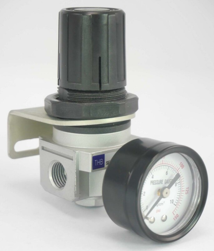 1/4 " Пневматический регулятор с манометром GISON GAS-19H - Зображення 2