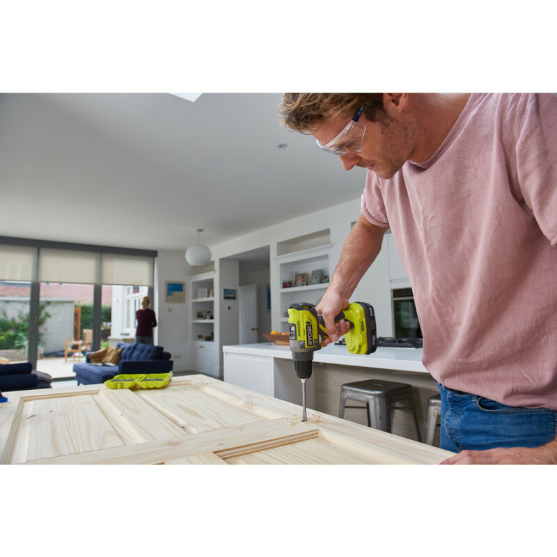 Бесщеточная аккумуляторная дрель-шуруповерт 18В RYOBI R18DD5-0 ONE+ - Зображення 1