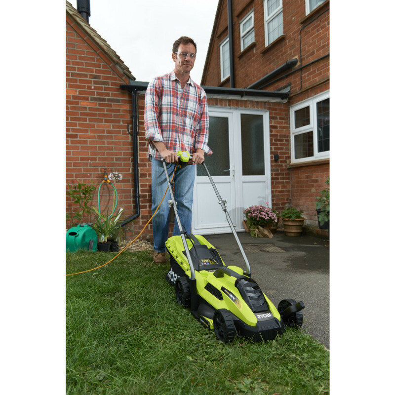 Электрическая колесная газонокосилка RYOBI RLM13E33S 1300вт 33см - Зображення 7