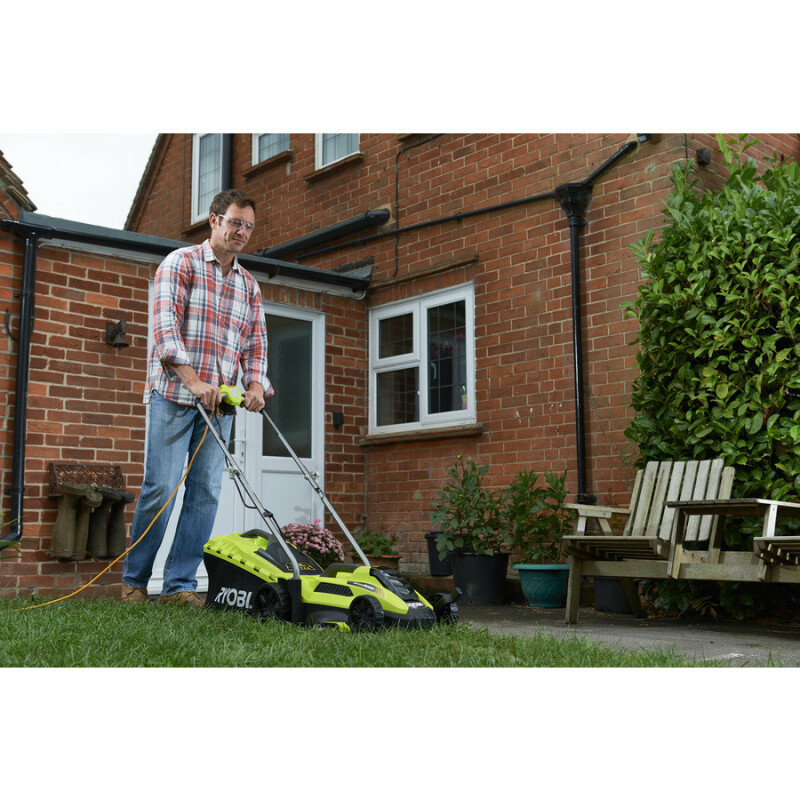 Электрическая колесная газонокосилка RYOBI RLM13E33S  1300вт  33см - Зображення 9
