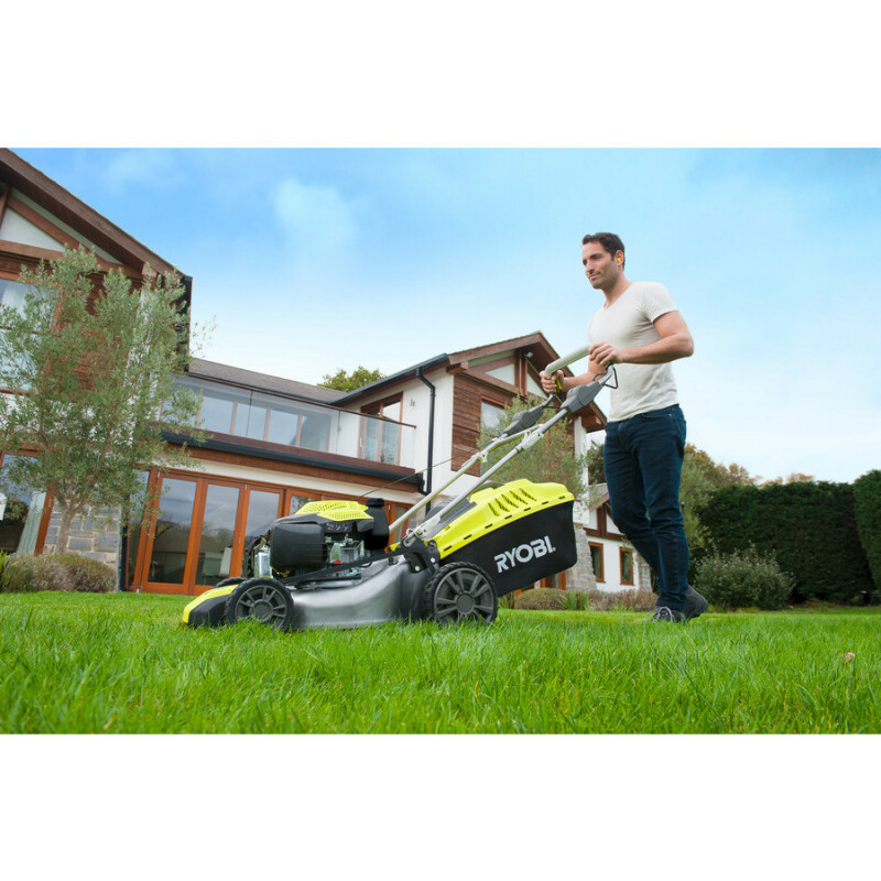 Самоходная бензиновая колесная газонокосилка с двигателем SUBARU™ 175 СМ³ RYOBI RLM46175S - Зображення 6