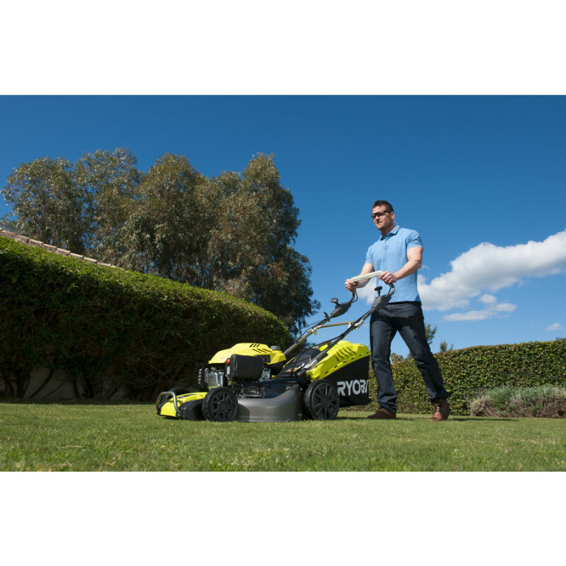 Самоходная бензиновая колесная газонокосилка с двигателем SUBARU™ 190 СМ³ RYOBI RLM53190SV - Зображення 4