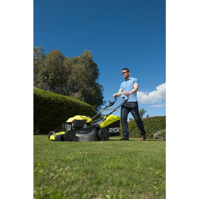 Самоходная бензиновая колесная газонокосилка с двигателем SUBARU™ 190 СМ³ RYOBI RLM53190SV - Зображення 5