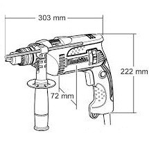 Дрель ударная Makita HP1640K - Зображення 3
