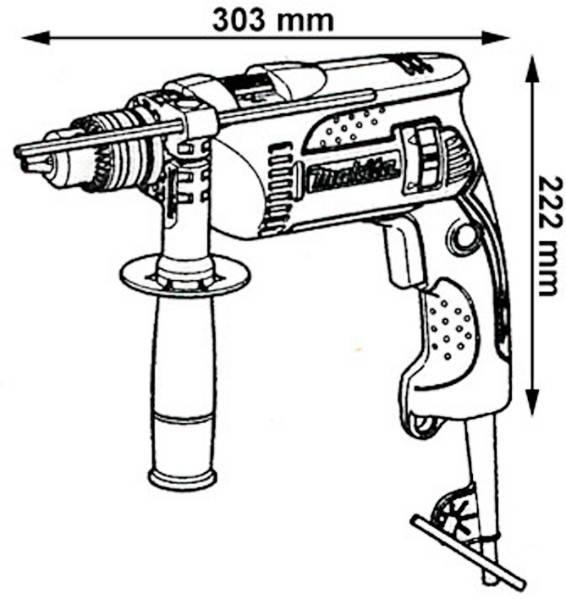 Дрель ударная Makita HP1641K - Зображення 3
