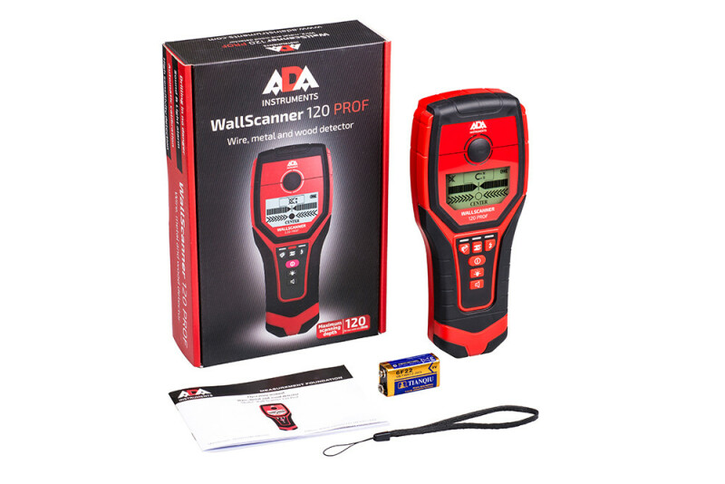 Детектор металла, проводки и дерева ADA Wall Scanner 120 PROF - Зображення 1