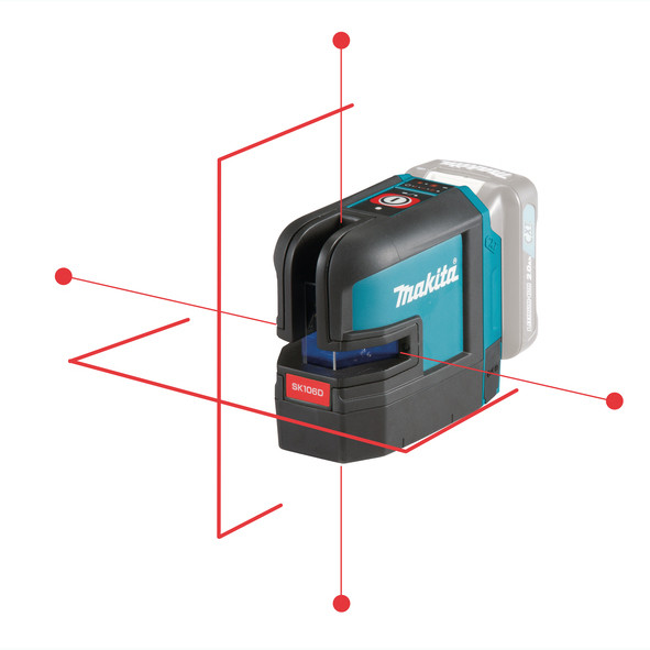 Лазерный линейный нивелир (красный лазер) Makita SK106DZ - Зображення 1