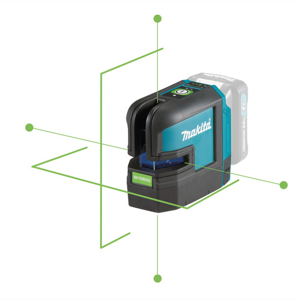 Лазерный линейный нивелир (зеленый лазер) Makita SK106GDZ - Зображення 1