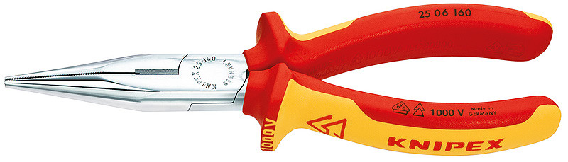 KNIPEX 25 06 160 Плоские круглогубцы с режущими кромками