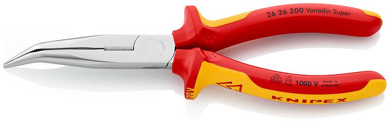 KNIPEX 26 26 200 Плоские круглогубцы с режущими кромками