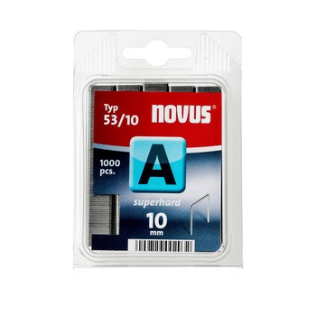 Скобы тонкие супертвердые NOVUS A53/10 1000ШТ
