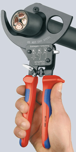 KNIPEX 95 31 250 Ножницы для резки кабелей (по принципу трещотки) - Зображення 2