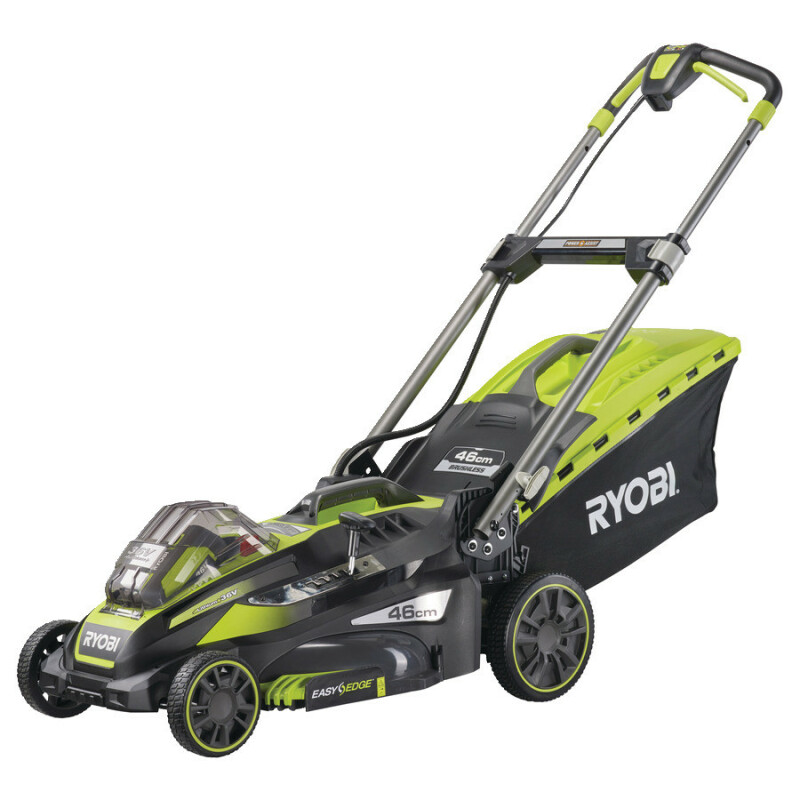 RYOBI RLM36X46H50PG ONE+, Аккумуляторная газонокосилка 36 В, ширина скашивания 46 см, 1 х 5,0 Ач
