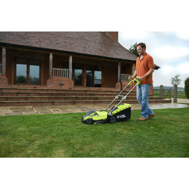 RYOBI RLM15E36H Электрическая колесная газонокосилка 1500 Вт, ширина скашивания 36 см. - Зображення 5