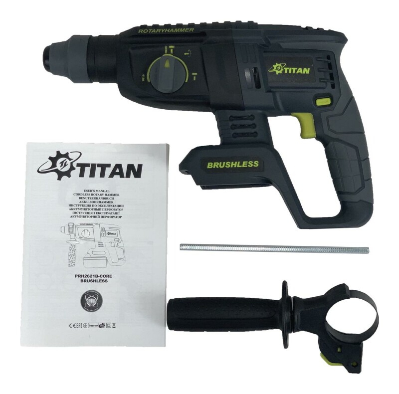Аккумуляторный перфоратор TITAN PRH2621B-CORE BRUSHLESS - Зображення 3