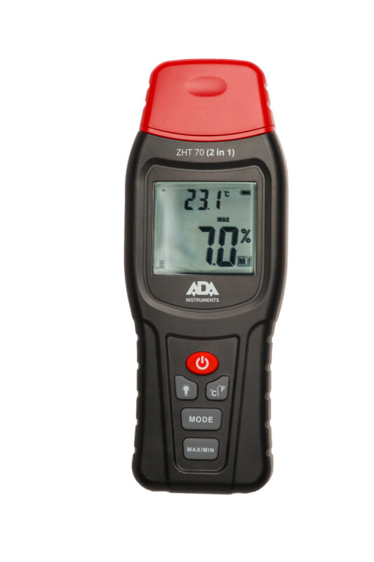 Измеритель влажности и температуры контактный ADA ZHT 70 (2 in 1) (древесина, строи-мат, температура воздуха)