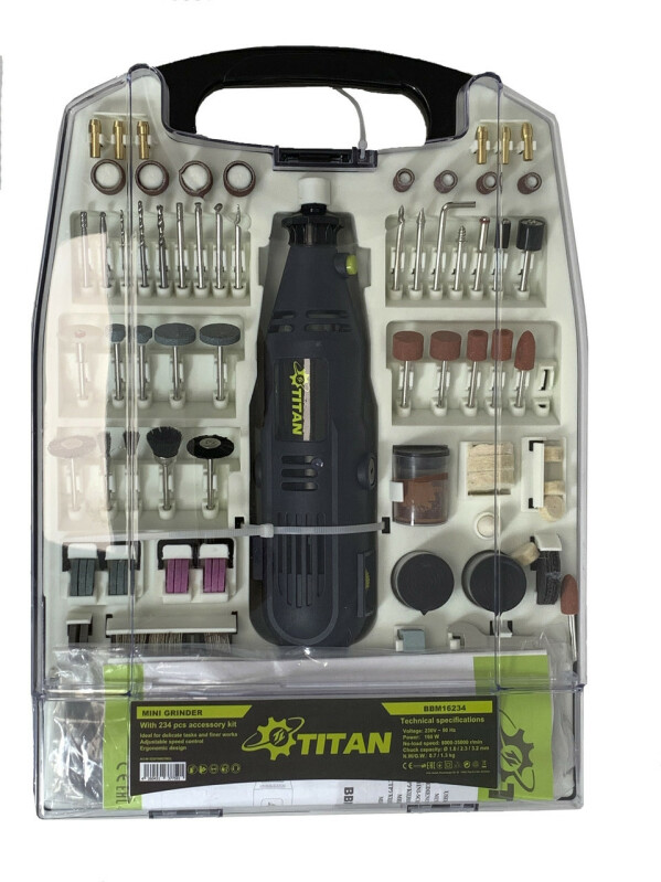 Бормашина/гравер (с гибким валом) TITAN BBM16234