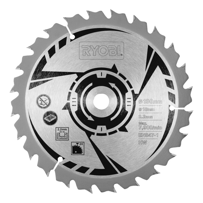 Пильный диск 190мм RYOBI CSB190A1 190х16х24Z - Зображення 1