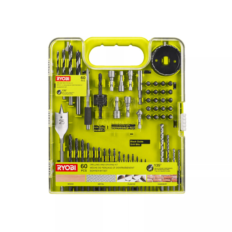 Набор для сверления и закручивания 60 аксессуаров RYOBI RAKDD60