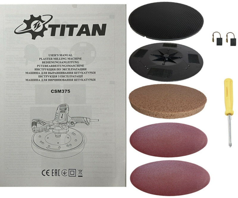 Затирочная машина по штукатурке TITAN CSM375 - Зображення 9
