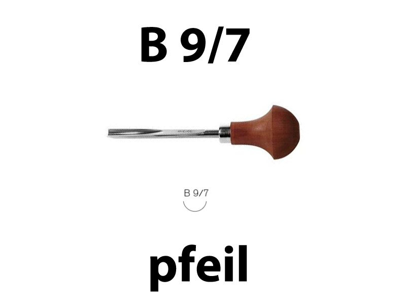 Pfeil B 9/7 Штихель прямой полукруглый