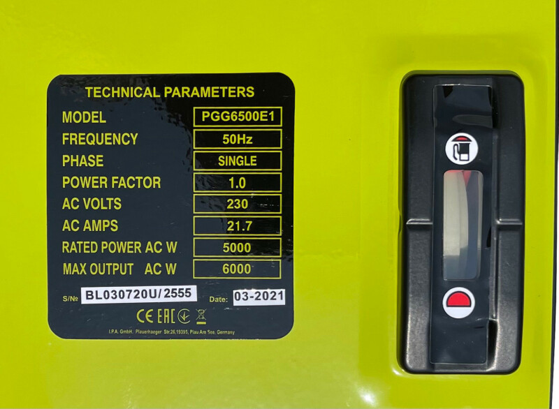 Бензиновый генератор 5kW TITAN PGG6500E1 - Зображення 5