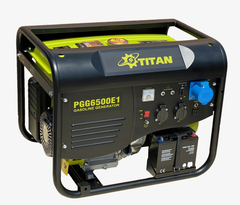 Бензиновый генератор 5kW TITAN PGG6500E1 - Зображення 1
