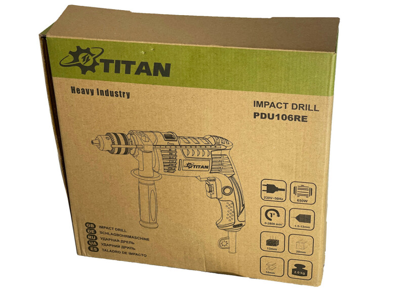 Ударная дрель TITAN PDU106RE - Зображення 7