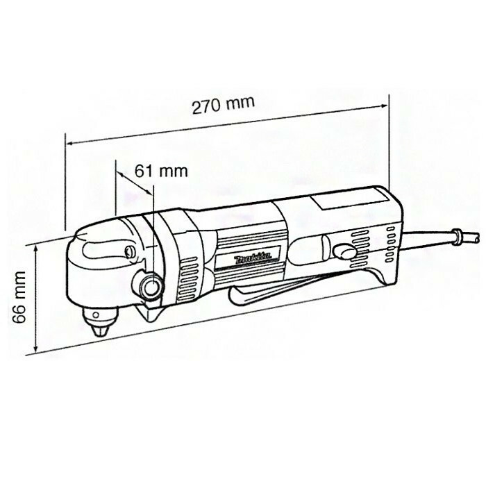 Угловая дрель Makita DA3010F - Зображення 3